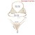 cheap Body Jewelry-Body Chain Ladies Fashion Blinging Women&#039;s Body Jewelry For Event / Party Club Hollow Synthetic Diamond Copper Rhinestone Silver Gold Golden Bikini Chain