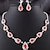 cheap Jewelry Sets-Pendant Necklace Earrings For Women&#039;s Synthetic Ruby Red Wedding Masquerade Engagement Party Gemstone &amp; Crystal Synthetic Gemstones Cubic Zirconia Pear Cut Briolette Drop / Imitation Diamond