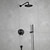 abordables Sistema de ducha con válvula empotrable-Grifo de ducha, juego de grifo de ducha, ducha de lluvia, acabados pintados contemporáneos, montaje interior, válvula de cerámica, grifos mezcladores de ducha de baño