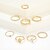 billige Motering-Ring Klassisk Gull Legering Pære Klassisk Elegant Vintage 8pcs 11 / Dame / Ring Set