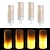 tanie Żarówki LED 2-pinowe-4 sztuk g4 bi-pin mini migoczący płomień żarówki led ceramika podstawa 2w g4 led latarka ogień na halloween boże narodzenie nowy rok wakacje 1600k dc12v