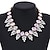 cheap Jewelry Sets-1 set Drop Earrings Choker Necklace For Women&#039;s Sapphire Crystal Cubic Zirconia Multicolor Wedding Party Masquerade Rhinestone Alloy Oval Cut Leaf