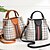 halpa Käsi- ja ostoslaukut-Women&#039;s PU Top Handle Bag Lattice Black / Brown / Red
