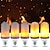 abordables Luces LED de maíz-4pcs e27 bombillas de luz de llama led 99 leds parpadeantes lámpara de llama bombilla efecto de llama lámparas de fuego emulación decoración de vacaciones regalo de fiesta de halloween ac85-265v