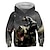 preiswerte 3d Hoodies&amp;Sweatshirts des Jungen-Kinder Baby Jungen Kapuzenpullover Pullover Langarm Dinosaurier 3D-Druck Grafik Einfarbig Unisex Blau Gelb Armeegrün Kinder Oberteile Aktiv Street Schick 3-12 Jahre