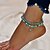 cheap Body Jewelry-Anklet feet jewelry Dainty Ladies Gypsy Women&#039;s Body Jewelry For Holiday Beach Double Layered Double Leather Alloy Elephant Sun pineapple flower Turtle
