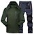 cheap Men&#039;s Tracksuit &amp; Hoodie-Men&#039;s Hiking Jacket with Pants Winter Outdoor Thermal Warm Waterproof Windproof Quick Dry Jacket Pants Trousers Clothing Suit Full Zip Skiing Camping Hunting Green / Black Red+Black / 2pcs