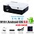cheap Projectors-HoDieng HD18 1920x1080P Android 9.0 WIFI Support AC3 4K 200inch Full HD 1080P LED Projector Video Proyector for Home Theater 5500lumen M18