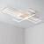cheap Dimmable Ceiling Lights-3-Light 140 cm LED Ceiling Light Aluminum Silica gel Geometrical Painted Finishes Design Flush Mount Lights LED Modern Style Dining Room Bedroom Lights 110-240V ONLY DIMMABLE WITH REMOTE CONTROL