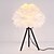cheap Table Lamps-Table Lamp Feather Bedside Lamp Decorative Girls Bedside Lamp Modern Contemporary Nordic Style For Bedroom Office Metal 110-120V 220-240V White Black