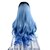Χαμηλού Κόστους Συνθετικές Trendy Περούκες-Συνθετικές Περούκες Κυματομορφή Σώματος Κυματομορφή Σώματος Περούκα Μακρύ Μπλε Συνθετικά μαλλιά Γυναικεία Μαλλιά με ανταύγειες Σκούρες ρίζες Στη μέση Μπλε