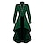 cheap Historical &amp; Vintage Costumes-Plague Doctor Retro Vintage Punk &amp; Gothic Steampunk 17th Century Coat Masquerade Tuxedo Trench Coat Women&#039;s Formal Style Vintage Style Costume Blue / Green / Black Vintage Cosplay Long Sleeve Party