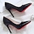 cheap Women&#039;s Heels-Women&#039;s Heels Daily Stiletto Heel Pointed Toe Rubber PU Loafer Almond Black Dusty Rose