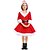 levne Vánoční santa obleky a kostýmy-Ježíšek Šaty Dívčí Dětské Maškarní Vánoce Vánoce Samet Šaty / Pásek / Pásek