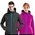 cheap Softshell, Fleece &amp; Hiking Jackets-Men&#039;s Women&#039;s Hiking Jacket Winter Outdoor Solid Color Waterproof Windproof Softshell Jacket Top Fleece Nylon Elastane Rain Proof Hiking Climbing Camping Black Rose Red / Long Sleeve