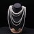 abordables Colliers-Collier Multirang Sautoir Perles Collier Sautoir Femme Longue Perle Doré dames Asiatique Mariée Multicouches Longue Rouge Blanche Gris Clair Noir Colliers Tendance Bijoux 1 pc pour Soirée Mariage