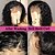 tanie Peruki koronkowe przednie z ludzkich włosów-krótkie ludzkie włosy peruki dla kobiet brazylijski falisty bob koronki przodu peruki wstępnie oskubane z baby hair kręcone brazylijski remy czarny 130% gęstości bezklejowa peruka