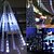 お買い得  プラグイン式電源-2 パック流星群雨 led ストリング ライト 30 センチ 11.8 インチ 16 チューブ 384 led 落下雨滴つららクリスマス ツリー ウェディング フェアリー ライト ストリート ホリデー デコレーション