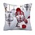 cheap Throw Pillows &amp; Covers-Set of 1 Decorative Throw Pillow Covers Set of 1 Christmas Pillow Cover Cotton Faux Linen Snowman Print Sofa Pillow Case Cushion Cover Pillowcases 18x18 Inches