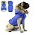 tanie Ubrania dla psów-płaszcz dla psa bluza z kapturem ubrania dla szczeniąt color block utrzymuj ciepło sportowe na świeżym powietrzu zimowe ubrania dla psów ubrania dla szczeniąt stroje dla psów czerwony niebieski