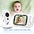 halpa Itkuhälyttimet-vauvamonitorin lämpötila -anturi pimeänäkö lapsenvahti langaton video vauvanhoito 3,2 tuuman lcd -kaksisuuntaisella äänipuhelun valvontakameralla vb603