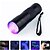 abordables Lampes d&#039;extérieur-Eclairage LED Lampes de poche Lumière Noir Lampe Torche UV Imperméable LED Lampe 5mm 12 Émetteurs 1 Mode Imperméable Camping / Randonnée / Spéléologie Usage quotidien Chasse Noir