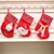 billige Julepynt-santa strømpe sok slik poser juletræ ornamenter vedhæng gavepose til børn pejs hængende indretning festforsyning-6stk