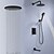 abordables Sistema de ducha con válvula empotrable-Grifo de ducha, juego de ducha termostático negro oculto para baño, kit de grifo de ducha de mano y techo de lluvia de 10 pulgadas montado en la pared