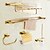 ieftine Bare de Prosop-setul de accesorii pentru baie alamă lustruită include suporturi pentru hârtie igienică / raft pentru baie / bar turn / suport perie toaletă montat pe perete auriu 5buc