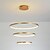 billige Cirkeldesign-moderne elektrodeløs dæmpning led vedhæng lys max 100w enkelhed tre ringe kontor stue restaurant lysekrone