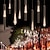 billige LED-kædelys-faldende regnlys meteorregn julelys 30cm 8 rør 144 lysdioder faldende regn dråbe istap snorlys til juletræer halloween dekoration ferie bryllup