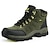 cheap Hiking Boots-Men&#039;s Mountaineer Shoes Hiking Boots Windproof Shock Absorption Breathable Comfortable Hiking Climbing Round Toe EVA Rubber Cowhide Summer Fall Army Green Coffee Grey