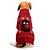 billiga Hundkläder-Hund Kappor Tröjor Tecknat Ledigt / vardag Mode Jul Vinter Hundkläder Svart Röd Kostym Cotton XXS XS S M L XL