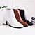 cheap Women&#039;s Boots-Women&#039;s Boots Block Heel Boots Party &amp; Evening Solid Colored Booties Ankle Boots Chunky Heel Pointed Toe Minimalism PU Zipper Black White Brown