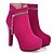 cheap Women&#039;s Boots-Women&#039;s Heels Stiletto Heel Boots Stiletto Heel Pointed Toe Booties Ankle Boots Daily Suede Satin Flower Damask Black Red Blue / Booties / Ankle Boots
