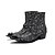 cheap Men&#039;s Boots-Men&#039;s Fashion Boots Nappa Leather Winter / Fall &amp; Winter Casual / British Boots Non-slipping Mid-Calf Boots Gray / Party &amp; Evening / Party &amp; Evening / Combat Boots