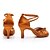 baratos Sapatos de Dança Latina-Mulheres Sapatos de Dança Latina Cetim Fivela Salto Salto Alto Magro Sapatos de Dança Preto / Marron / Bege / Espetáculo / Couro / Ensaio / Prática