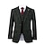cheap Custom Suits-Custom Suit Wedding Special Occasion Event Party Notch Forest Green Windownpane Tweed Wool