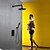 abordables Sistema de ducha con válvula empotrable-Grifo de ducha, juego de ducha termostático negro oculto para baño, kit de grifo de ducha de mano y techo de lluvia de 10 pulgadas montado en la pared