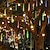 voordelige LED-lichtstrengen-4 packs 30 cm x 8 12 &quot;lichtslingers 576 led vallende meteoor regen lichten voor kerstboom vakantie feest outtdoor decoratie waterdichte koppelbare extensie