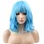 cheap Synthetic Trendy Wigs-Pink Wig Technoblade Cosplay Synthetic Wig Wavy Body With Bangs Wig Short Light Blonde Dark Brown Lake Blue T-Green Synthetic Hair 18 inch Women&#039;s wig