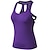 cheap Running Tops-YUERLIAN Women&#039;s Sleeveless Running Tank Top Strappy Back Tee Tshirt Singlet Athletic Athleisure Spandex Quick Dry Breathable Soft Fitness Gym Workout Running Jogging Sportswear Solid Colored Purple