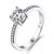 billige Ringer-1 stk Bandring Ringe For Dame Bryllup Formell Maskerade Messing Platin Belagt Fuskediamant Elegant Kabal HALO Kjærlighed Glede