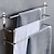levne Tyče na ručníky-koupelnová tyč na ručníky chrom vícevrstvá nový design nerezová vana 3 tyče věšák na ručníky nástěnný stříbrný 1ks