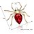 cheap Brooches-Women&#039;s Spiders Animal Elegant Fashion Brooch Jewelry Purple Red Gold For Wedding Party Casual Daily