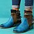 Χαμηλού Κόστους Γυναικείες Μπότες-Γυναικεία Μπότες Καθημερινά Μποτάκια μποτάκια Επίπεδο Τακούνι Στρογγυλή Μύτη Βίντατζ PU Μοκασίνια Μπλε