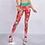 cheap Yoga Leggings &amp; Tights-Women&#039;s High Waist Christmas Leggings Tiktok Tummy Control Butt Lift Breathable Christmas Red White Black Red White+Red Yoga Fitness Gym Workout Running Sports Activewear High Elasticity Skinny