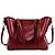 cheap Handbag &amp; Totes-Women&#039;s Bags Cowhide Tote Zipper Solid Color Daily Tote Handbags Black