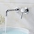 ieftine Montaj Perete-robinet de baie montat pe perete, alamă galvanizată cu un singur mâner, robinet rotativ pentru chiuveta de baie cu o gaură cu comutator cald și rece