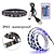 cheap LED Strip Lights-2m 6.6ft RGB Strip Lights 60 LEDs 5050 SMD 24Keys Remote Controller RGB White Christmas New Year Backlight Waterproof USB Powered Decorative